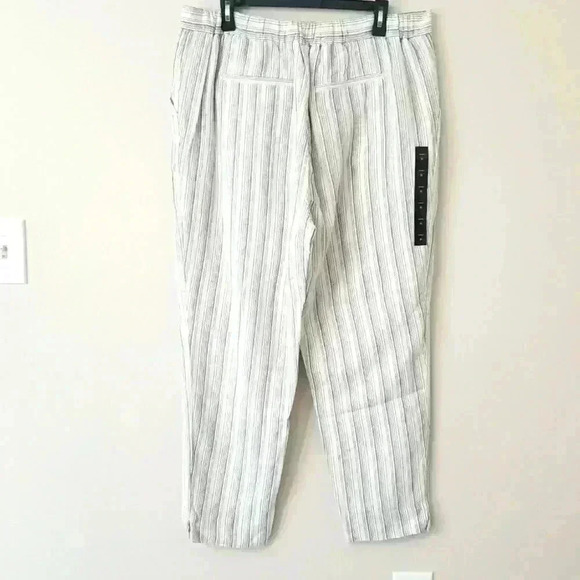 Banana Republic Linen Hayden Striped Pull On Pants - Picture 5 of 13